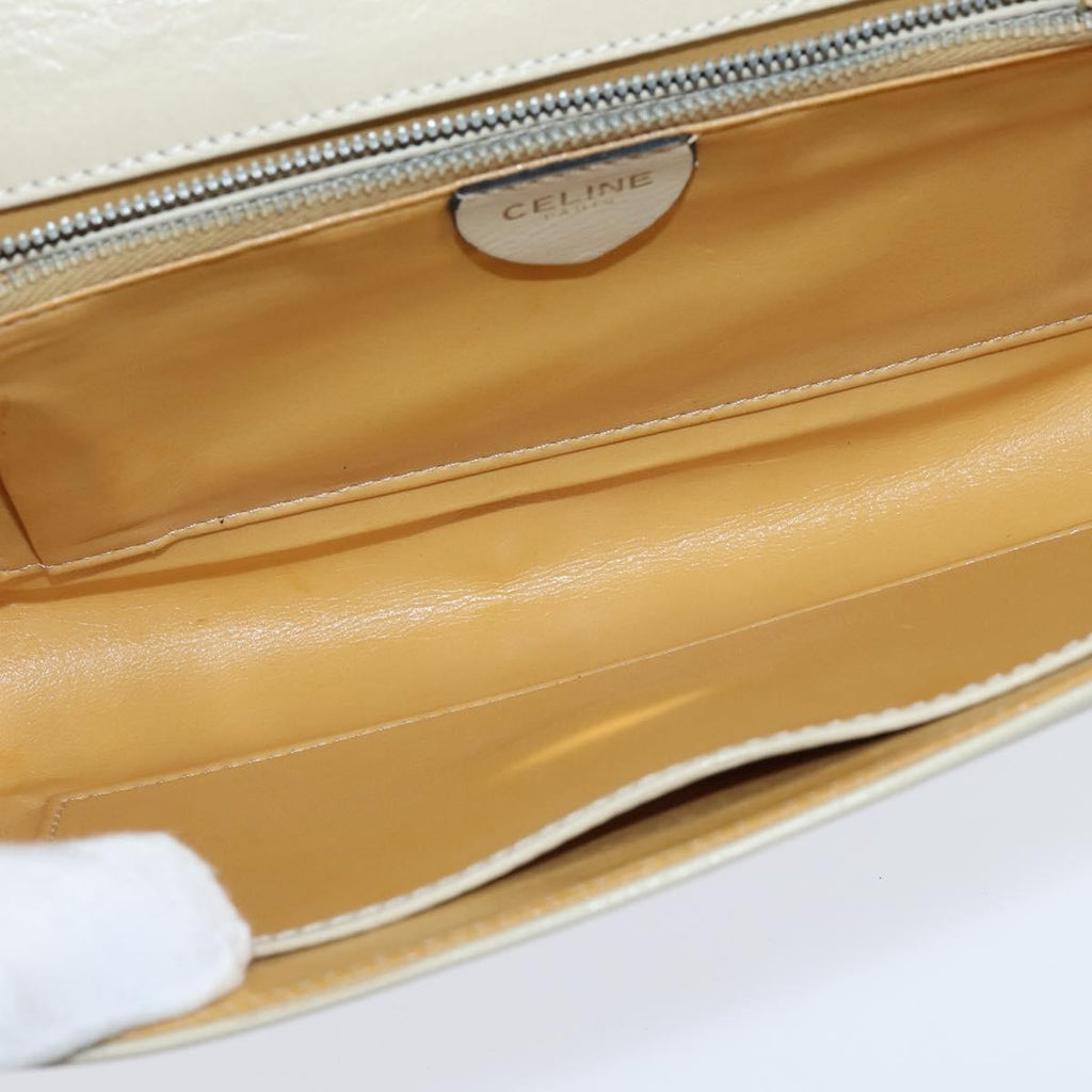 Celine Flap Shoulder Bag Leather Beige Leather Shoulder Bag Bag