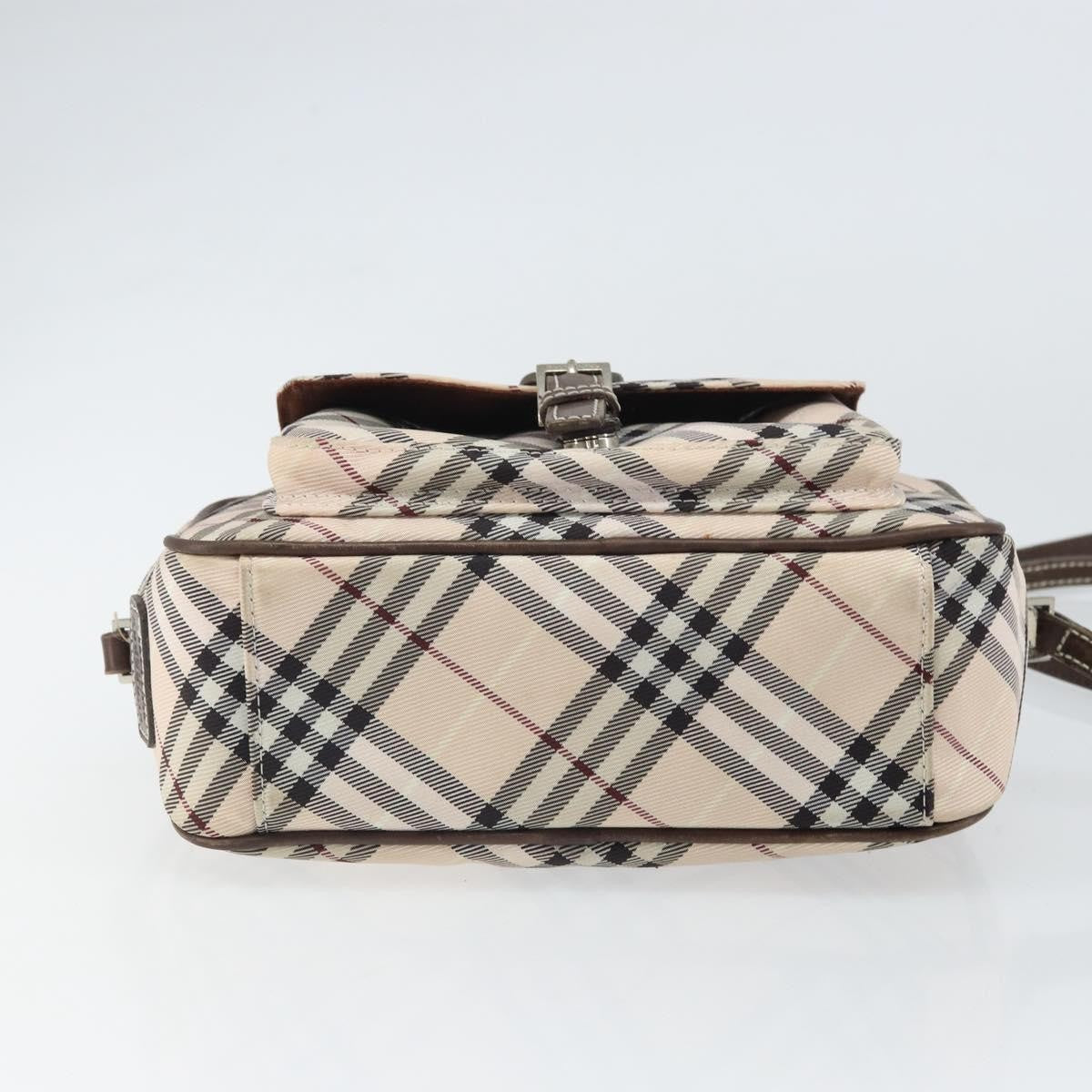 Burberry Nova Check Blue Label Nylon Beige Nylon Shoulder Bag