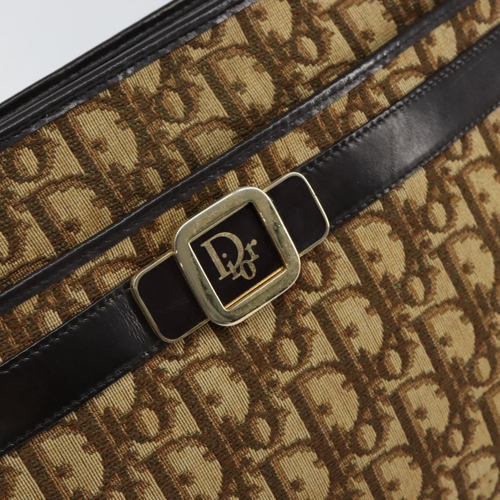 Christian Dior Trotter Shoulder Bag Canvas Beige Canvas Shoulder Bag Bag (Pre-Owned)