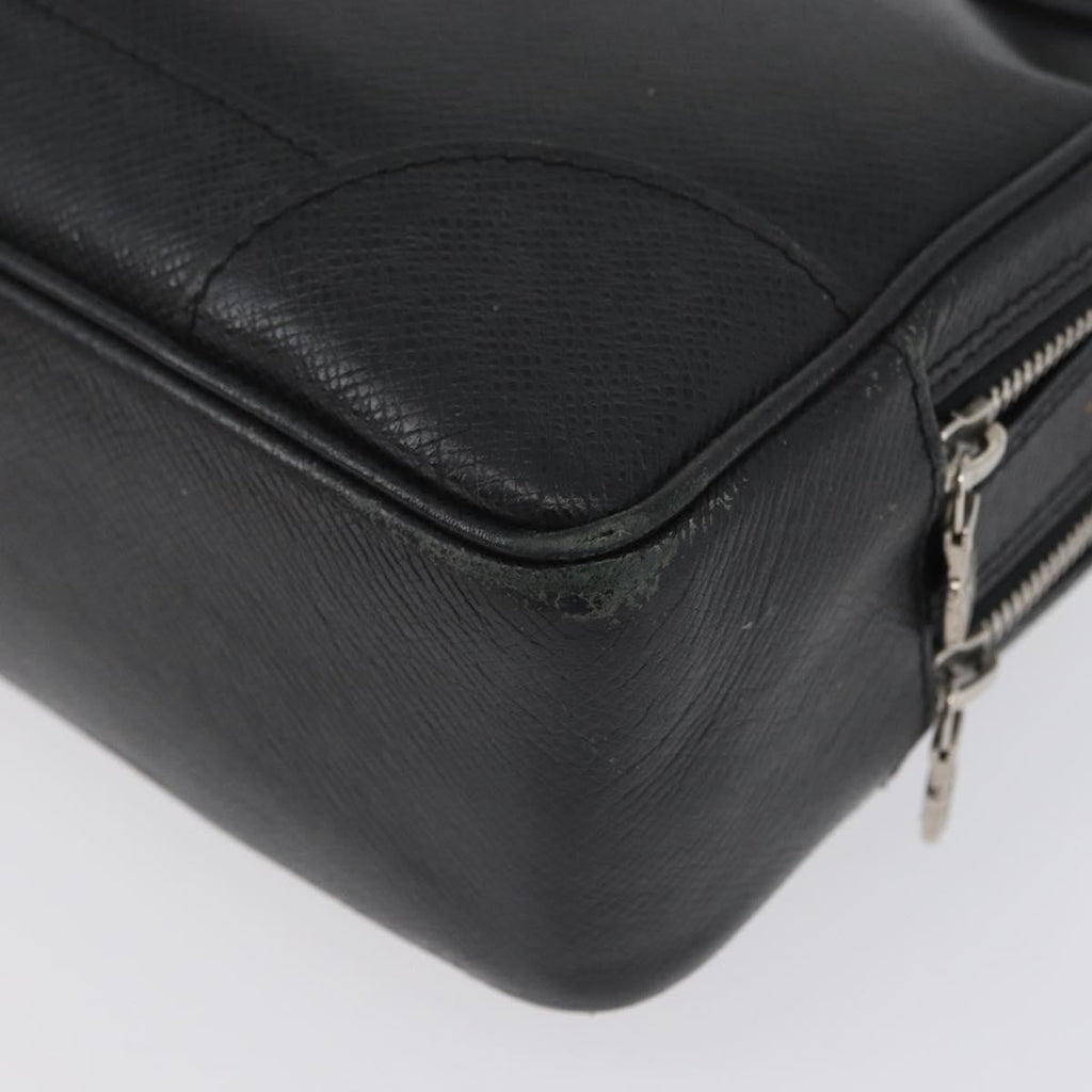 Louis Vuitton Pavel Handbag Taiga Leather Black Leather Clutche & Pouche Bag