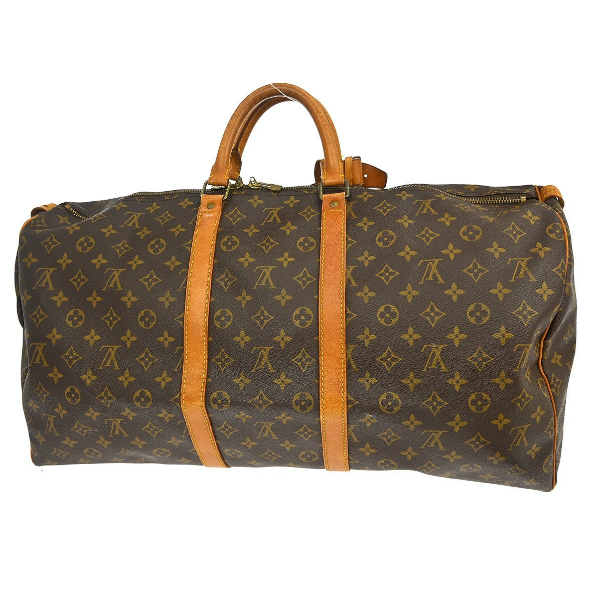 Louis Vuitton Keepall Bag Monogram Canvas Brown Canvas Travel Bag
