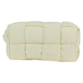 Bottega Veneta Padded Tech Cassette Crossbody Bag Intrecciato Nylon White Synthetic Bag