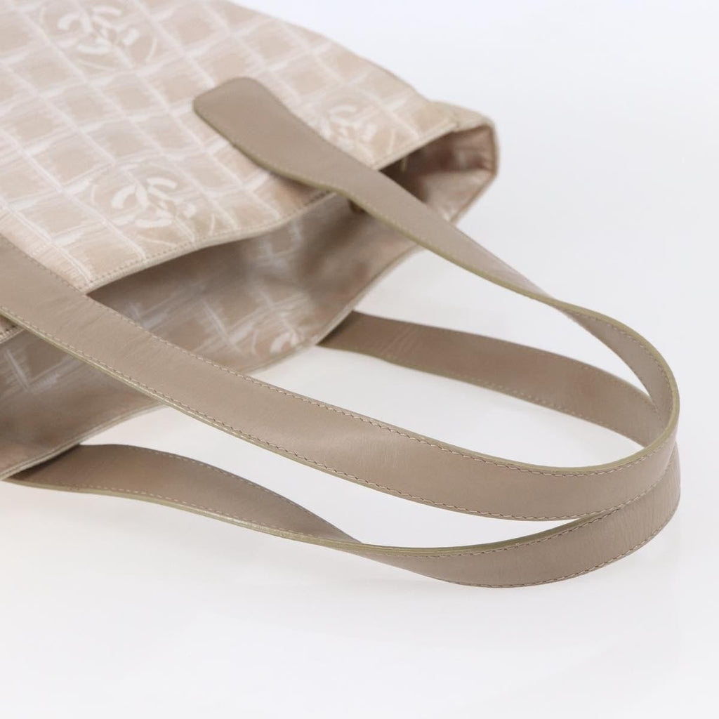 Chanel Travel Line Tote Nylon Beige Nylon Tote Bag Bag