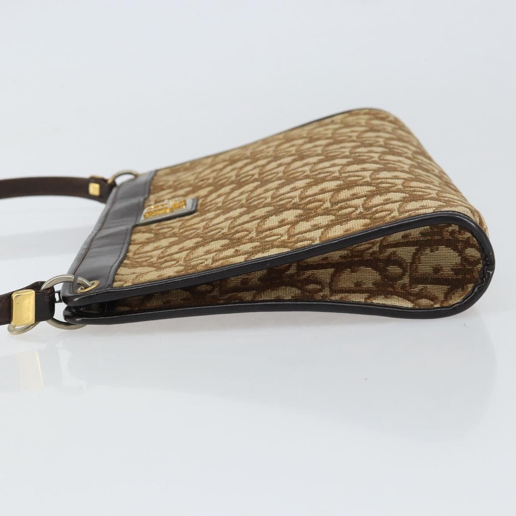 Christian Dior Vintage Trotter Shoulder Bag Canvas Beige Canvas Shoulder Bag Bag (Pre-Owned)