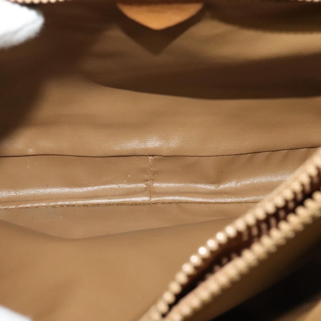 Celine Vintage Macadam Handbag Canvas Beige Canvas Bag