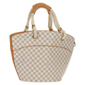 Louis Vuitton Pampelonne Handbag Damier White Canvas Tote Bag