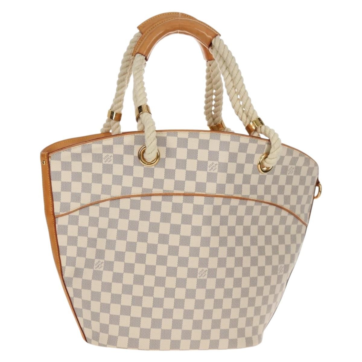 Louis Vuitton Pampelonne Handbag Damier White Canvas Tote Bag