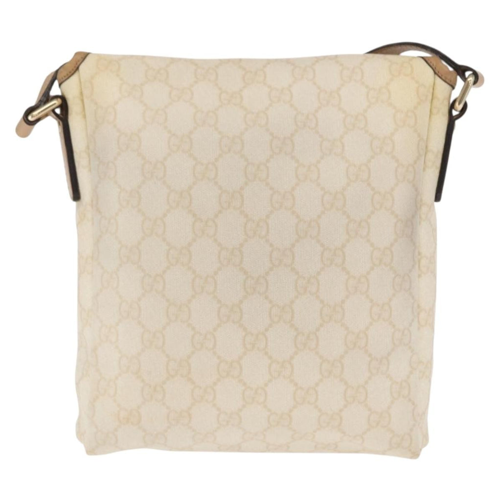 Gucci Flap Messenger Gg Coated Canvas White Pvc Shoulder Bag Bag (Pre-Owned)