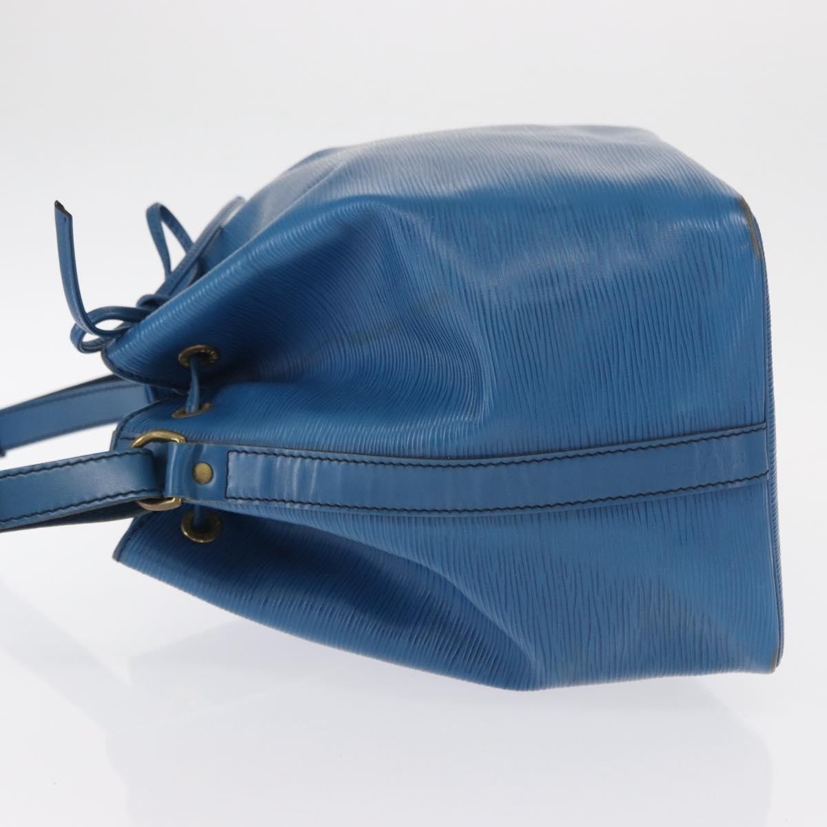 Louis Vuitton Petit Noe Handbag Epi Leather Blue Leather Shoulder Bag