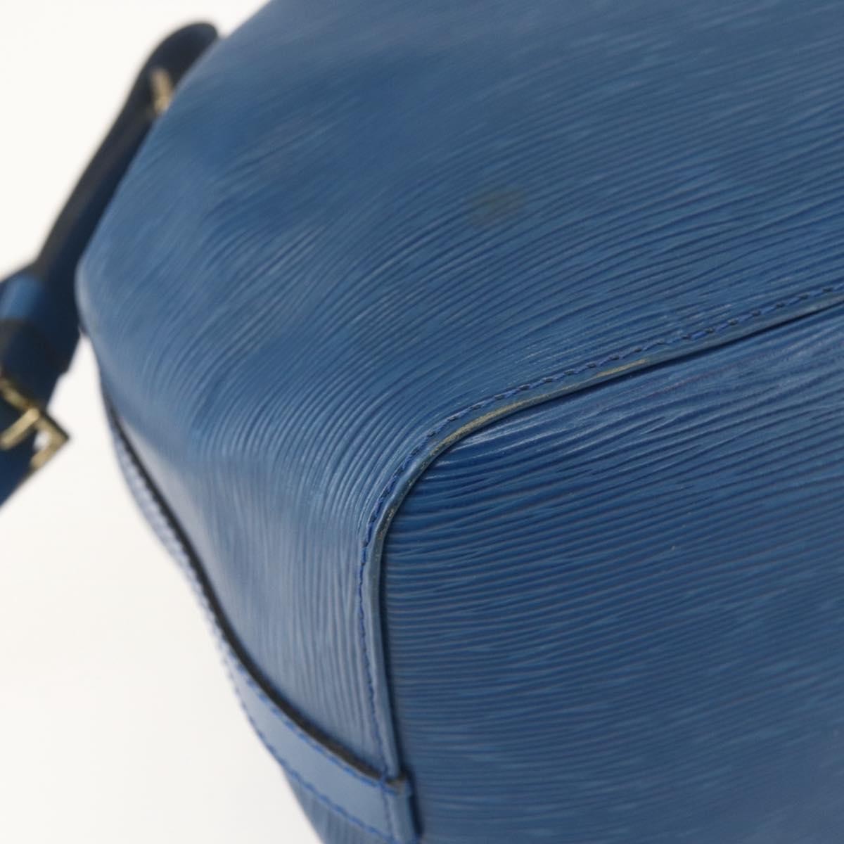Louis Vuitton Petit Noe Handbag Epi Leather Blue Leather Shoulder Bag