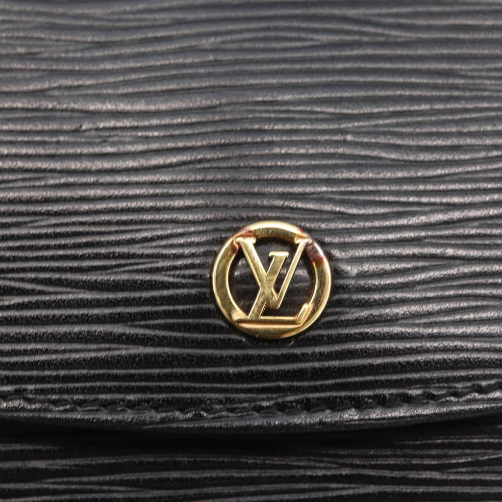 Louis Vuitton Vintage Montaigne Clutch Epi Leather Black Leather Clutche & Pouche Bag