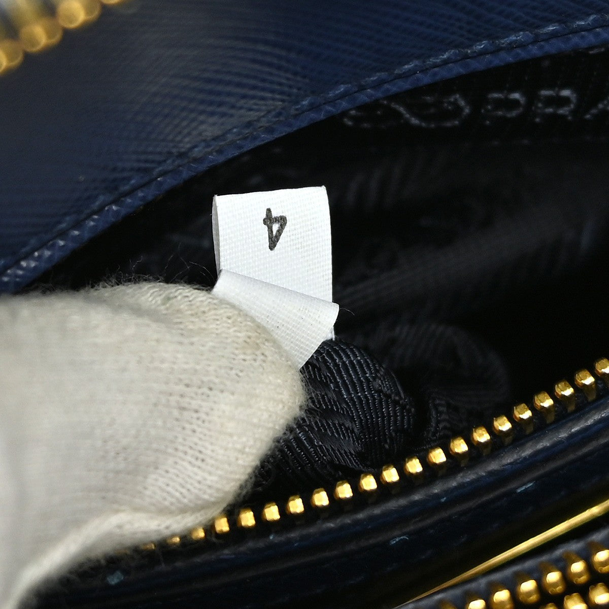 Prada Promenade Bag Saffiano Leather Blue Leather Handbag
