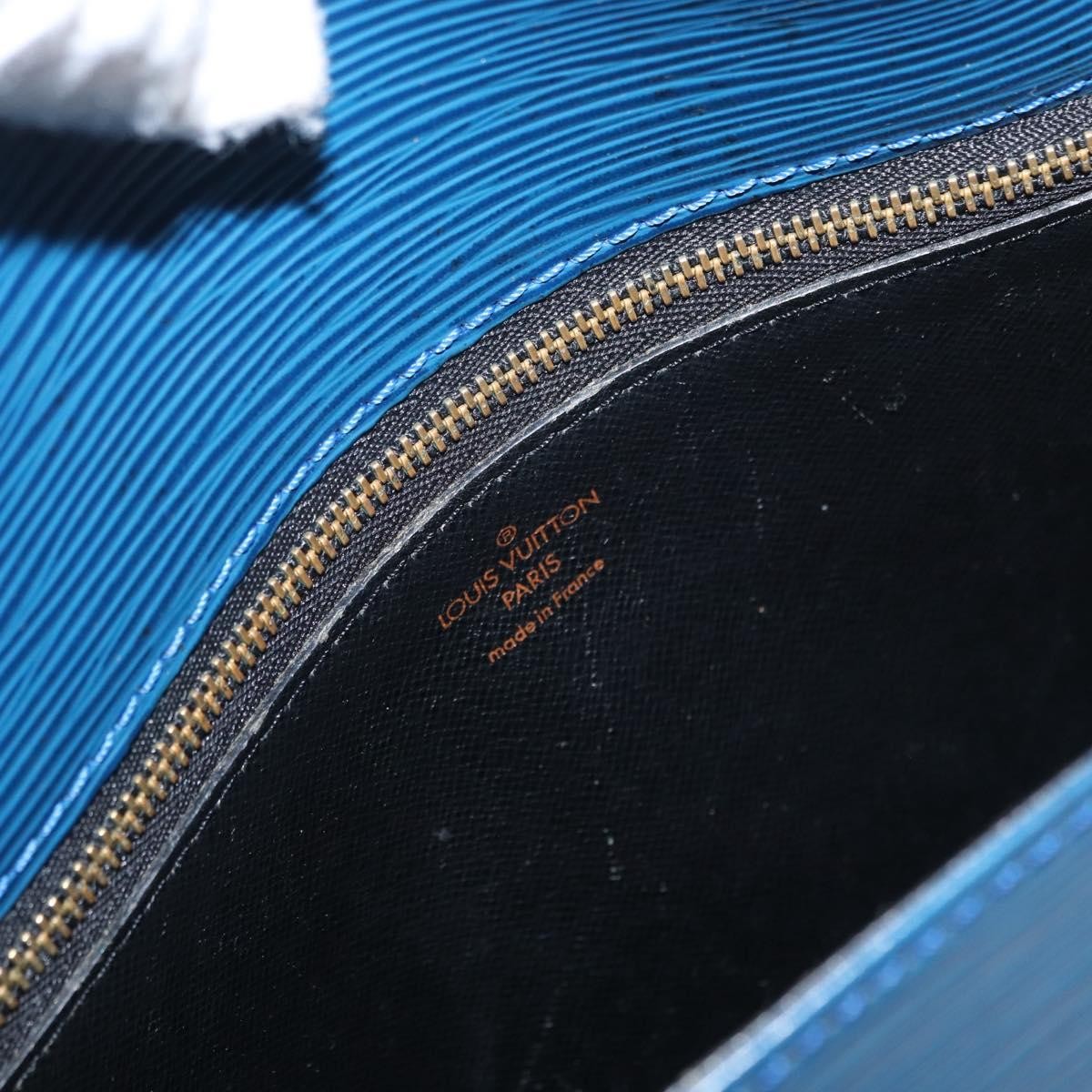 Louis Vuitton Saint Cloud Handbag Epi Leather Blue Leather Shoulder Bag