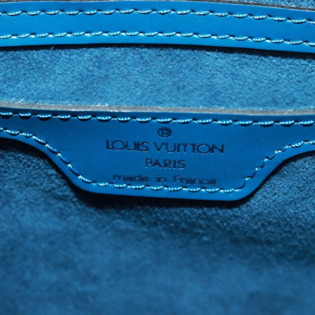 Louis Vuitton Soufflot Handbag Epi Leather Blue Leather Shoulder Bag