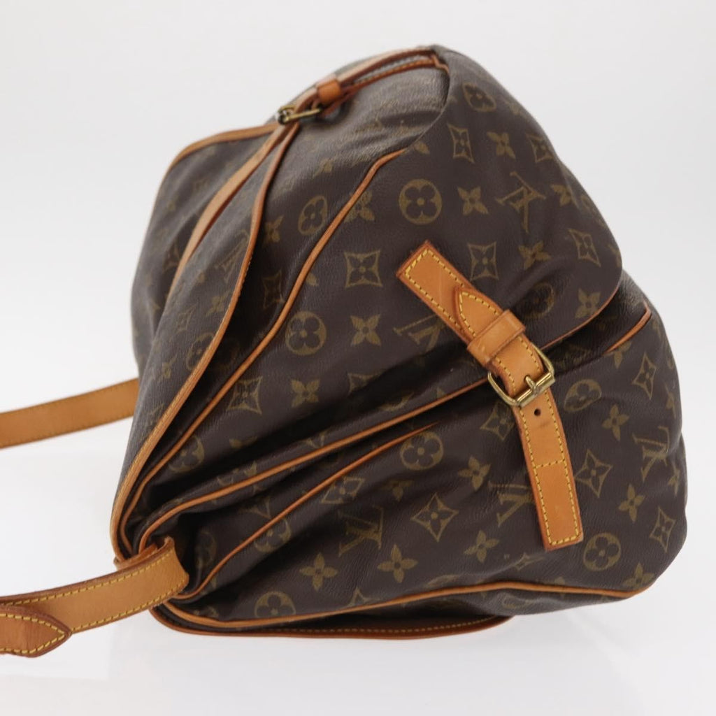 Louis Vuitton Saumur Handbag Monogram Canvas Brown Canvas Shoulder Bag