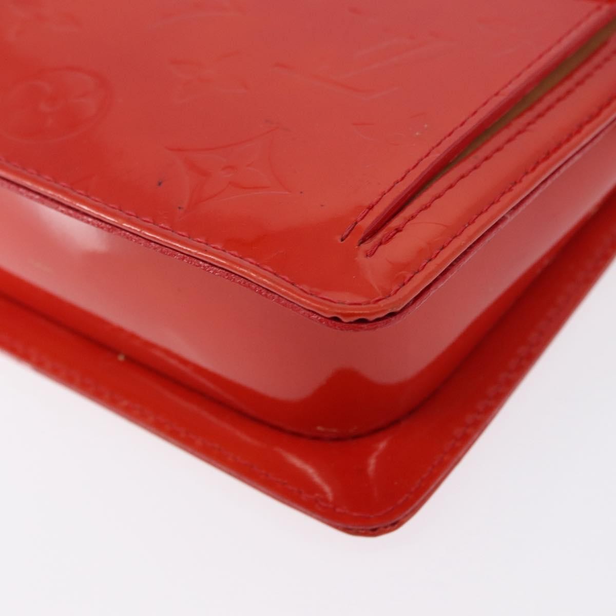 Louis Vuitton Mott Handbag Monogram Vernis Red Patent_Leather Clutche & Pouche Bag