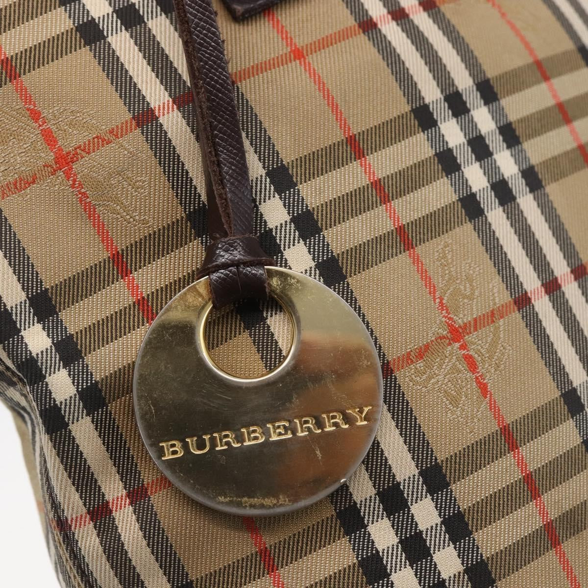 Burberry Vintage Tote Bag Canvas Beige Canvas Tote Bag