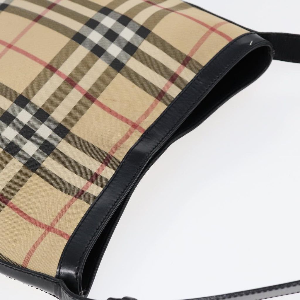 Burberry Nova Check Shoulder Bag Canvas And Leather Beige Canvas Shoulder Bag