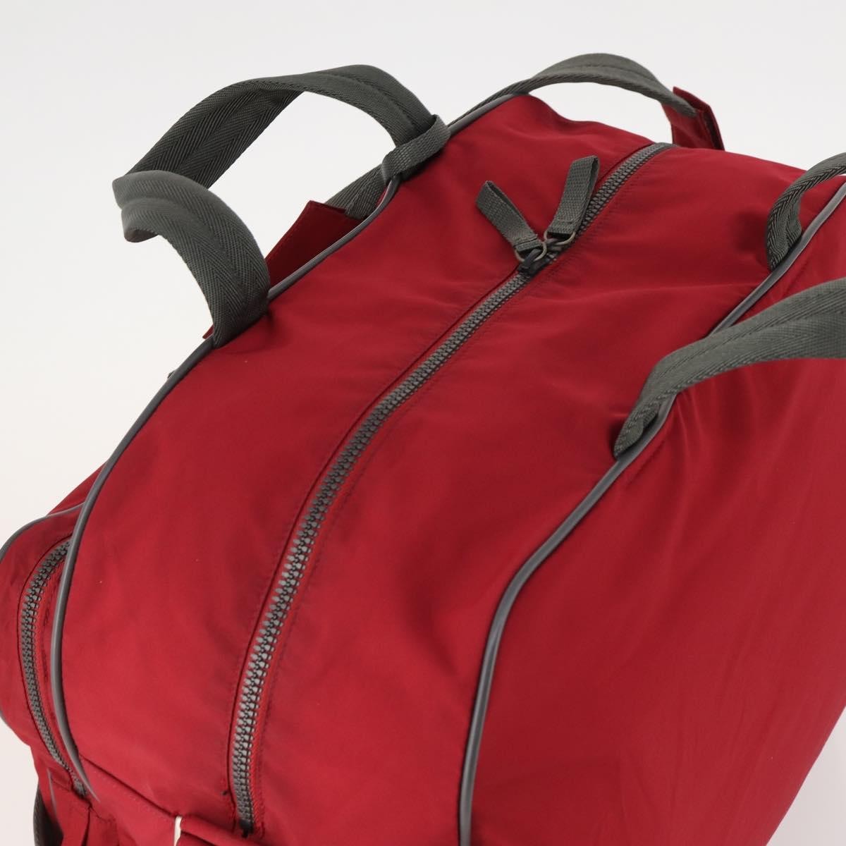 Prada Sport Line Boston Bag Nylon Red Nylon Travel Bag Bag