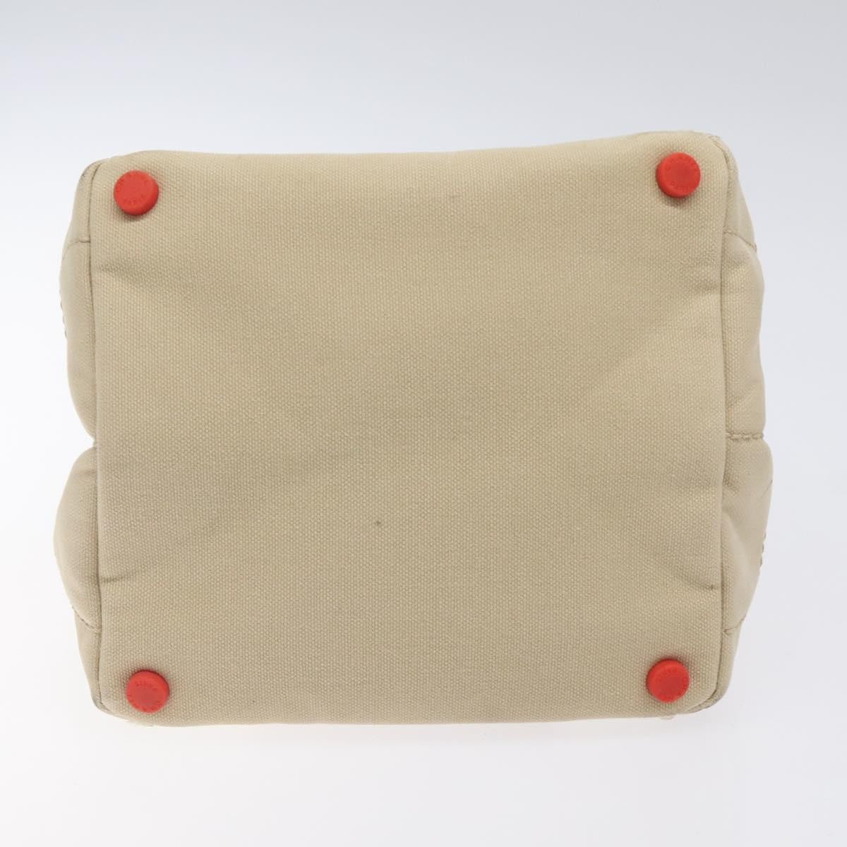 Chanel Chocolate Bar Coco Mark Handbag Canvas Beige Canvas Handbag