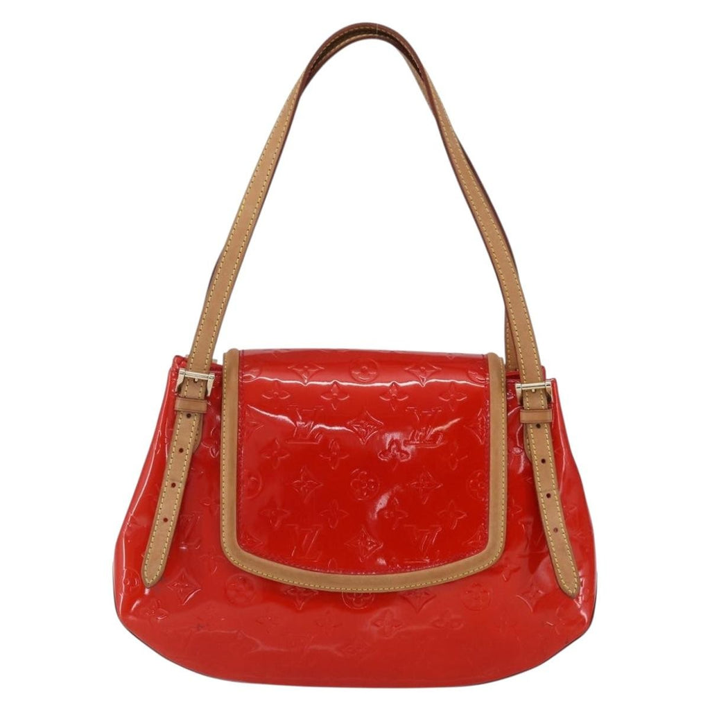 Louis Vuitton Biscayne Bay Handbag Monogram Vernis Red Patent_Leather Bag