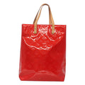 Louis Vuitton Reade Handbag Monogram Vernis Red Patent_Leather Handbag