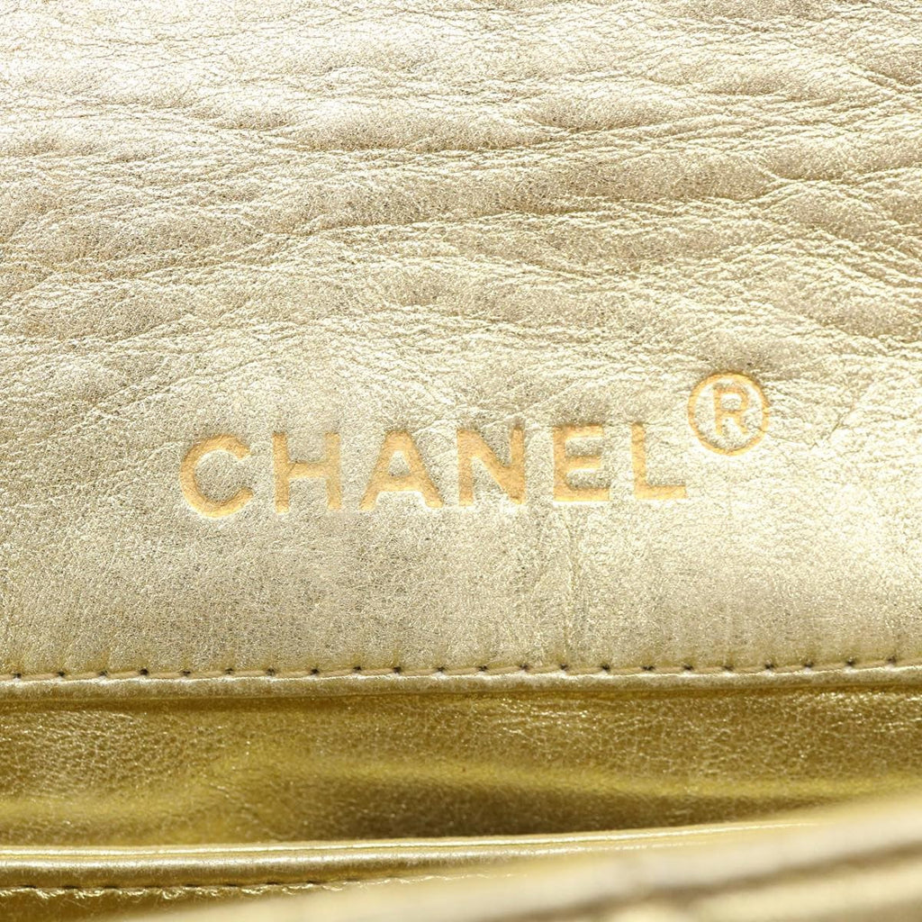 Chanel Vintage Cc Chain Flap Bag Quilted Lambskin Gold Leather Shoulder Bag Bag