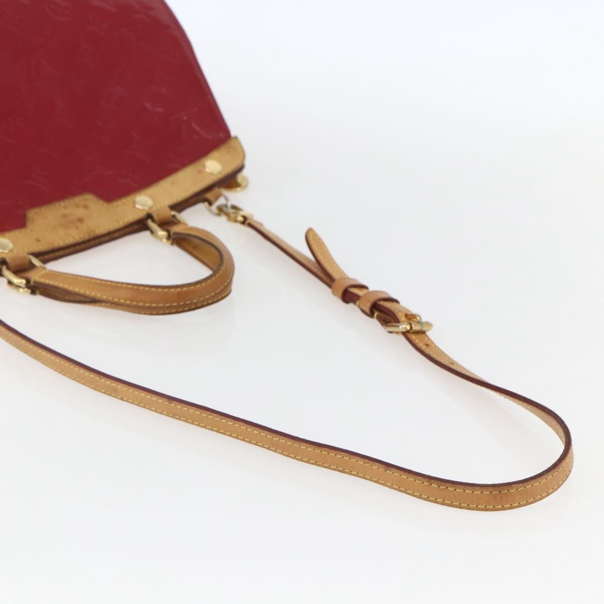 Louis Vuitton Brea Handbag Monogram Vernis Red Patent_Leather Handbag