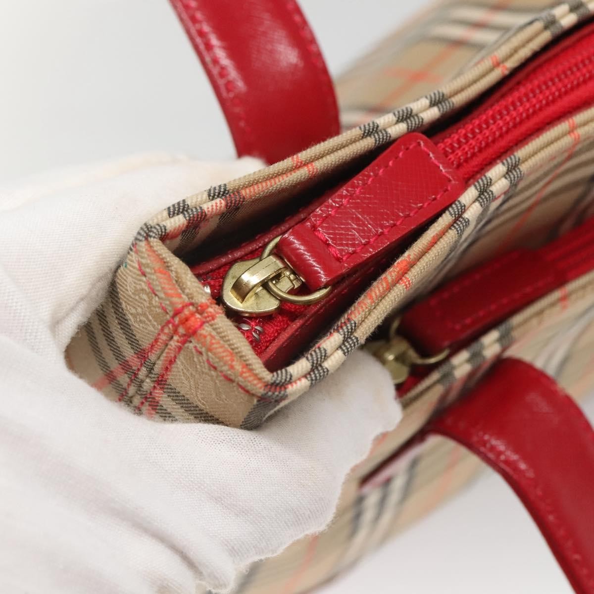 Burberry Nova Check Tote Canvas And Leather Beige Canvas Tote Bag