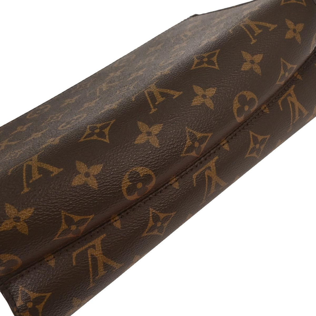 Louis Vuitton Victoire Handbag Monogram Canvas And Leather Brown Canvas Shoulder Bag