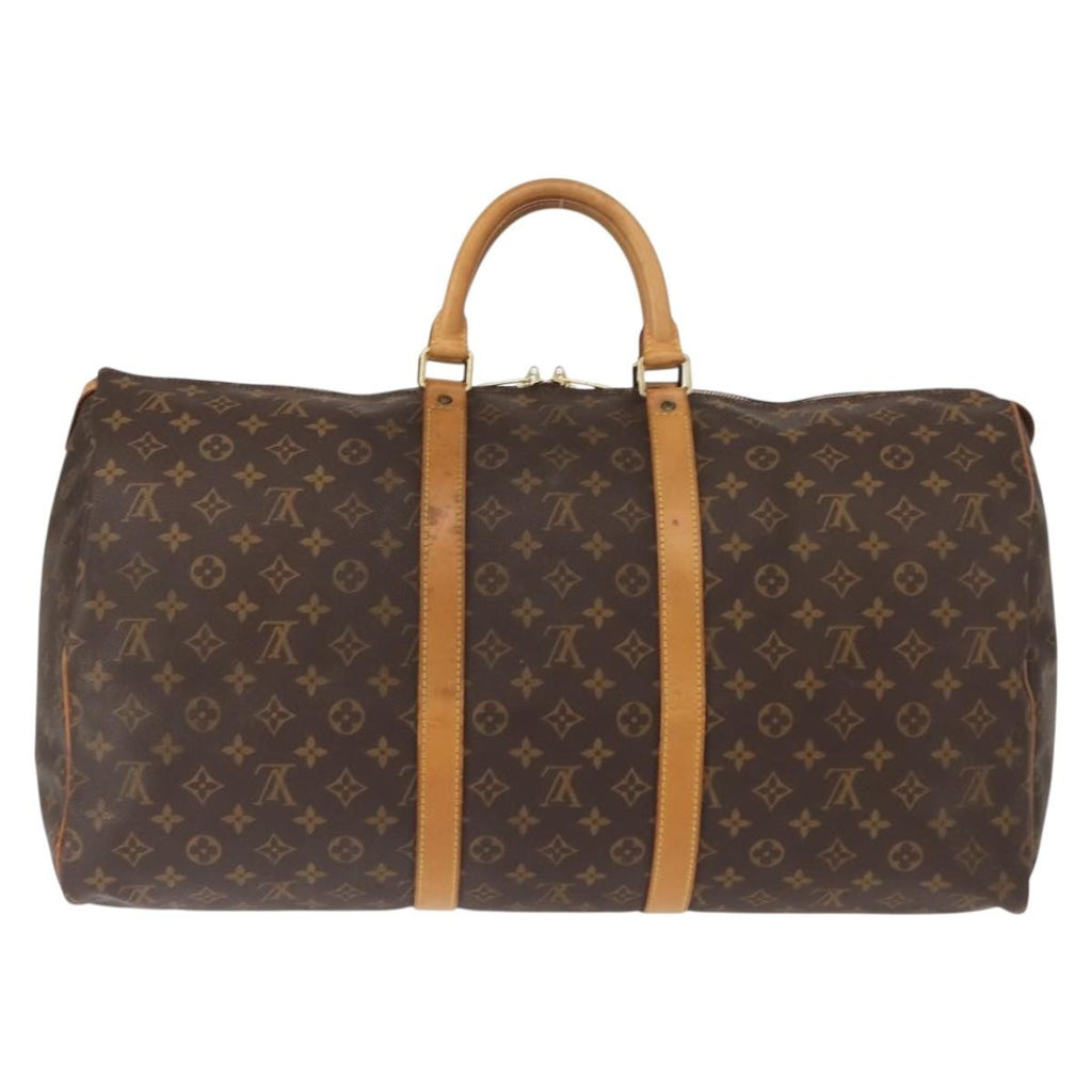 Louis Vuitton Keepall Bag Monogram Canvas Brown Canvas Travel Bag