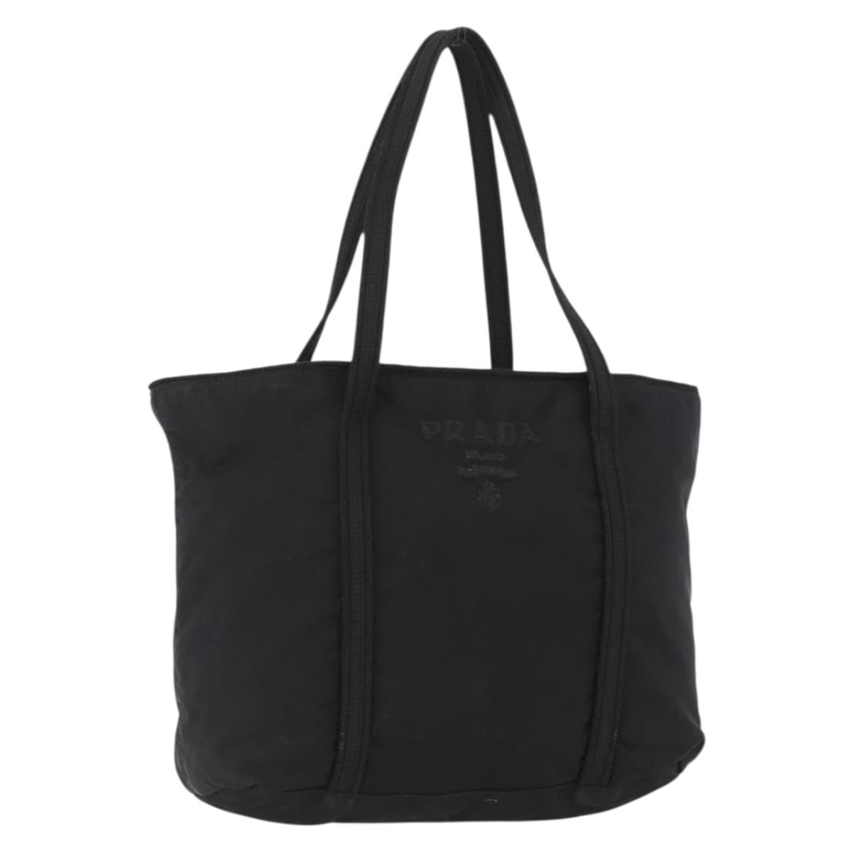Prada Vintage Zip Tote Tessuto Black Nylon Tote Bag Bag