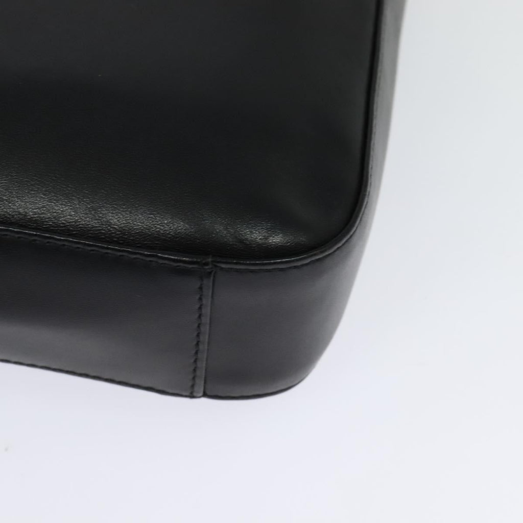 Burberry Front Pocket Flap Messenger Leather With Vintage Check Canvas Black Leather Bag