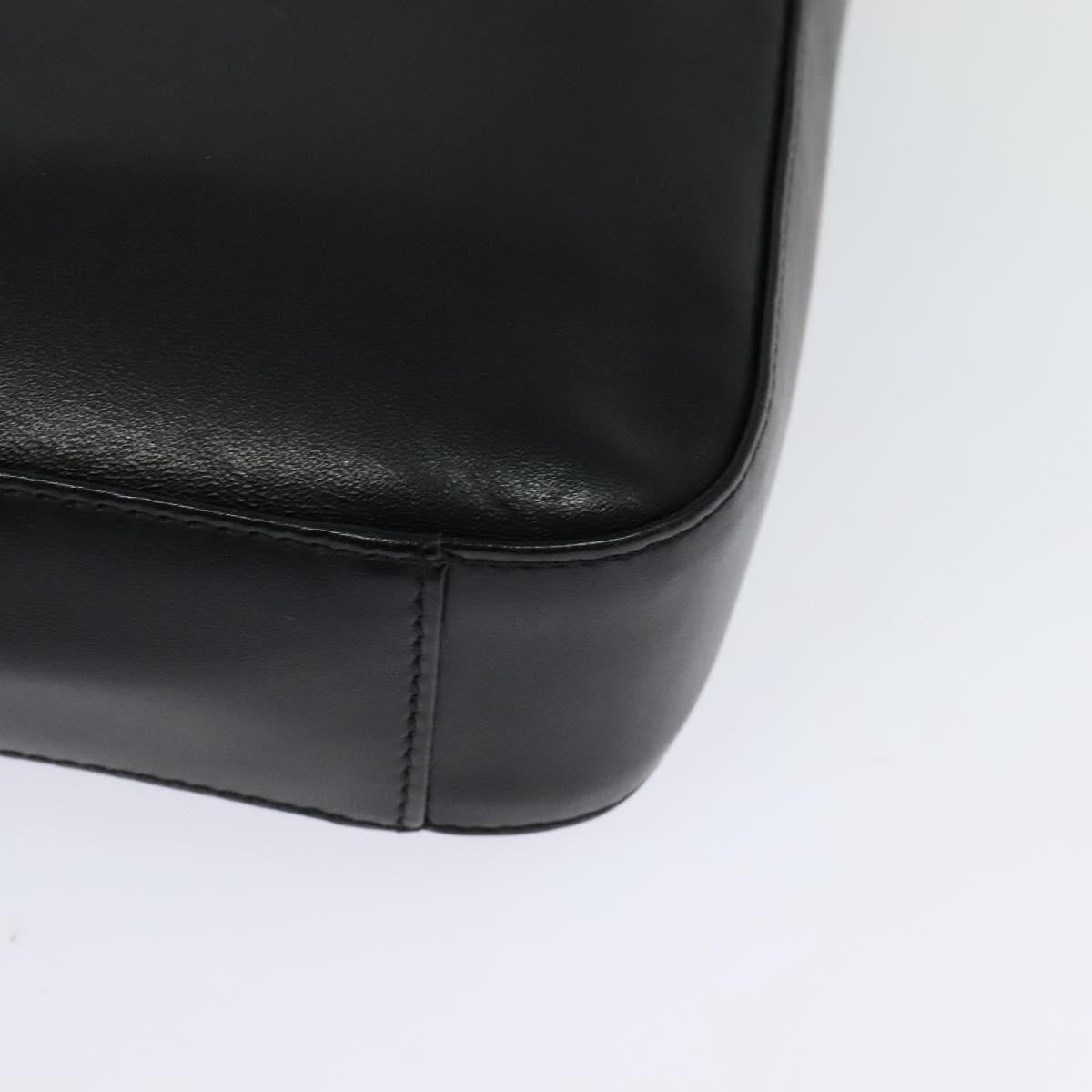 Burberry Front Pocket Flap Messenger Leather With Vintage Check Canvas Black Leather Bag