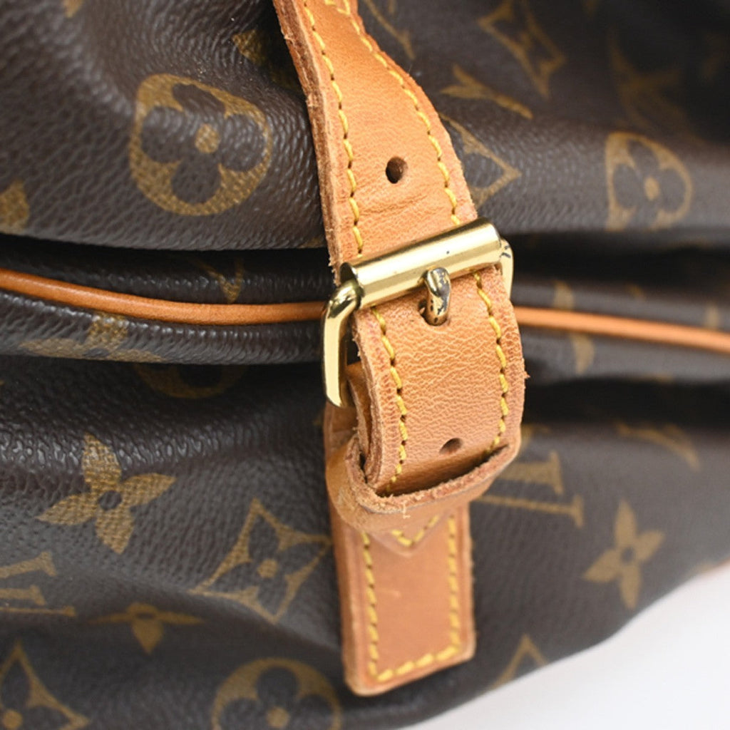Louis Vuitton Saumur Handbag Monogram Canvas Brown Canvas Shoulder Bag