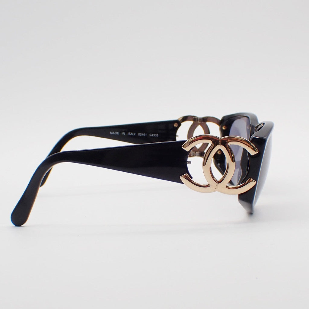 Chanel Logo Cc Sunglasses Plastic Black Plastic Sunglasse Accessory