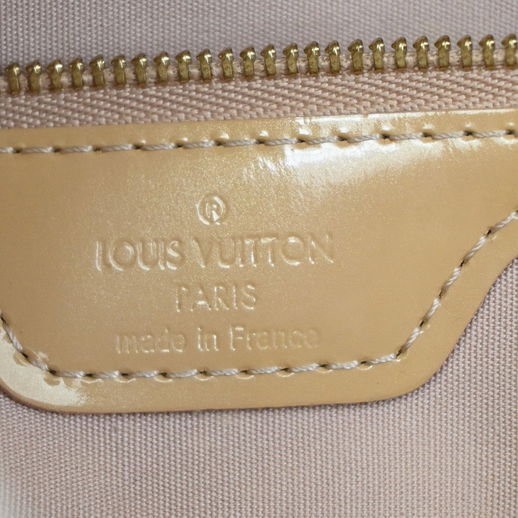 Louis Vuitton Wilshire Handbag Monogram Vernis Beige Patent_Leather Handbag