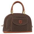 Celine Vintage Macadam Handbag Canvas And Leather Brown Canvas Handbag