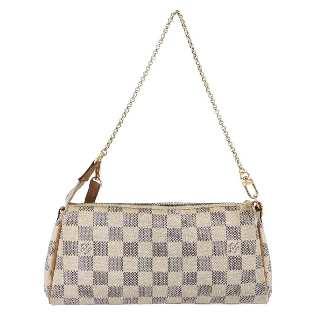 Louis Vuitton Eva Handbag Damier White Canvas Bag