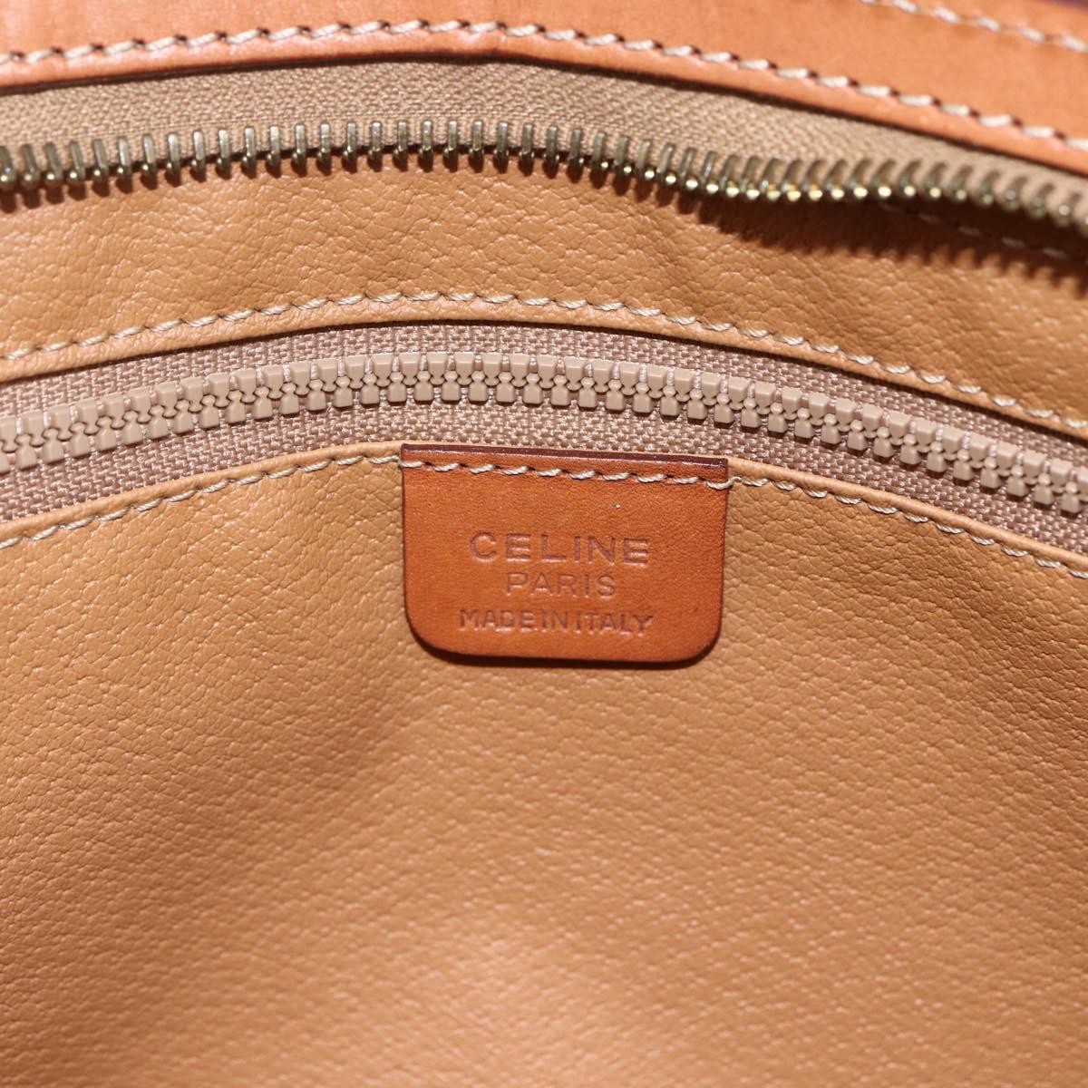 Celine Macadam Pochette Canvas Brown Pvc Clutche & Pouche Bag