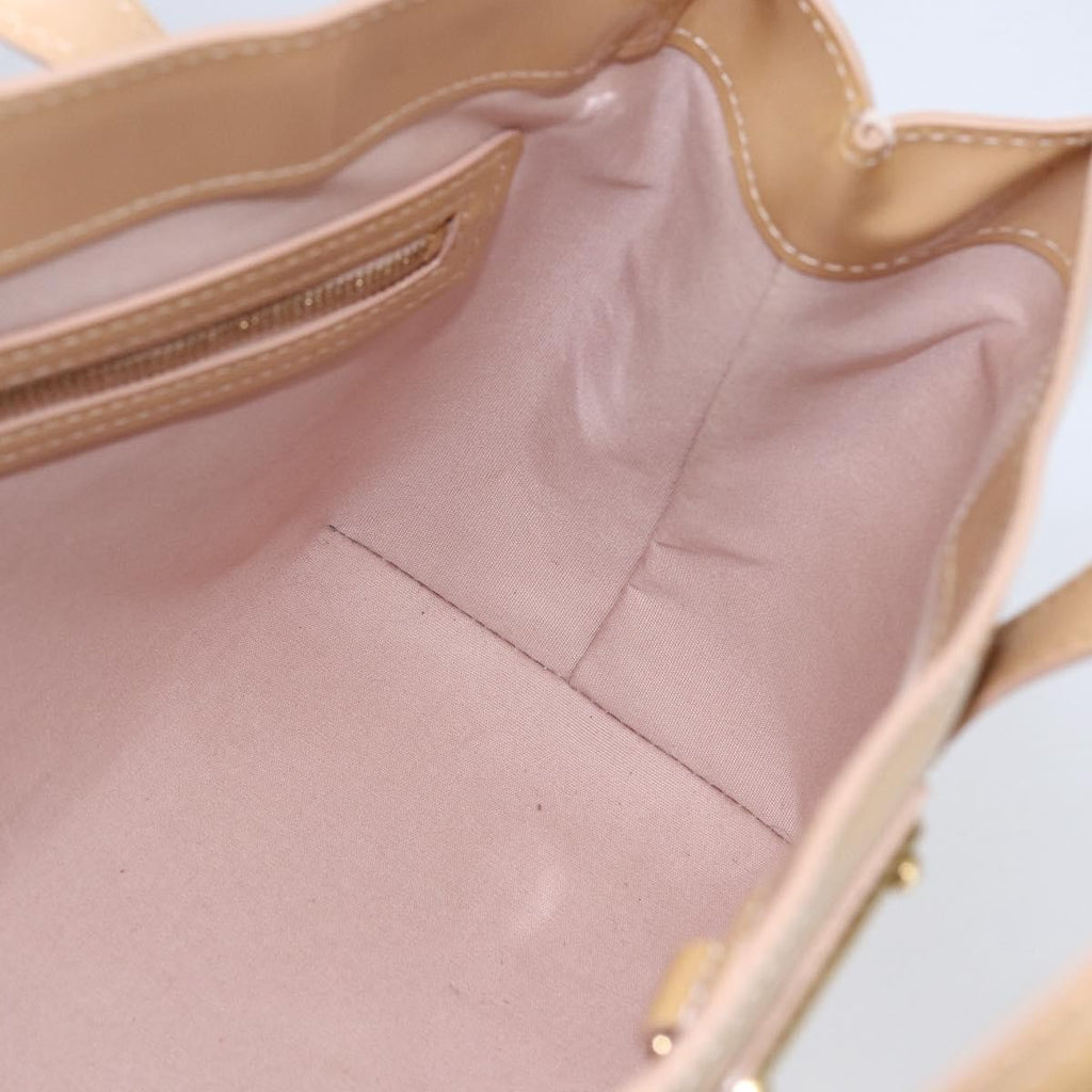 Louis Vuitton Wilshire Handbag Monogram Vernis Beige Patent_Leather Handbag