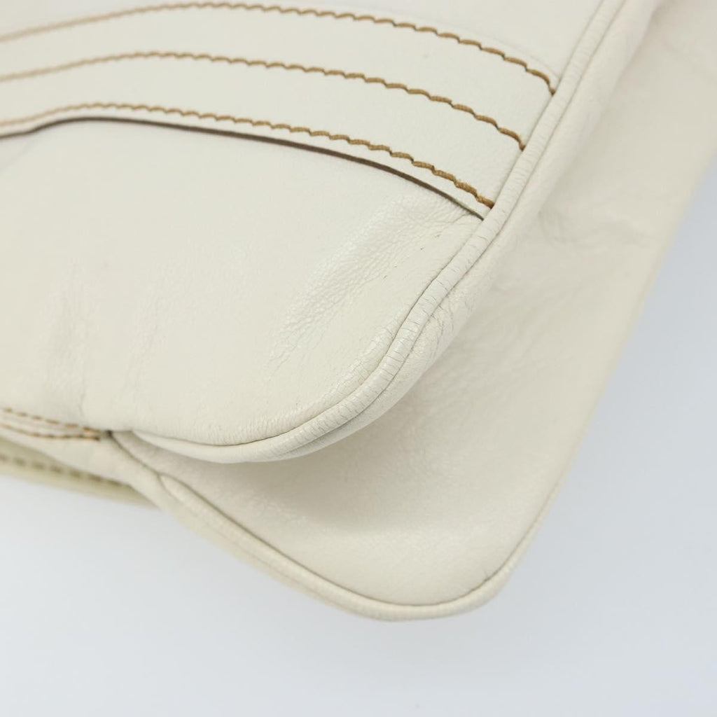 Gucci Vintage Handbag Leather White Leather Handbag (Pre-Owned)