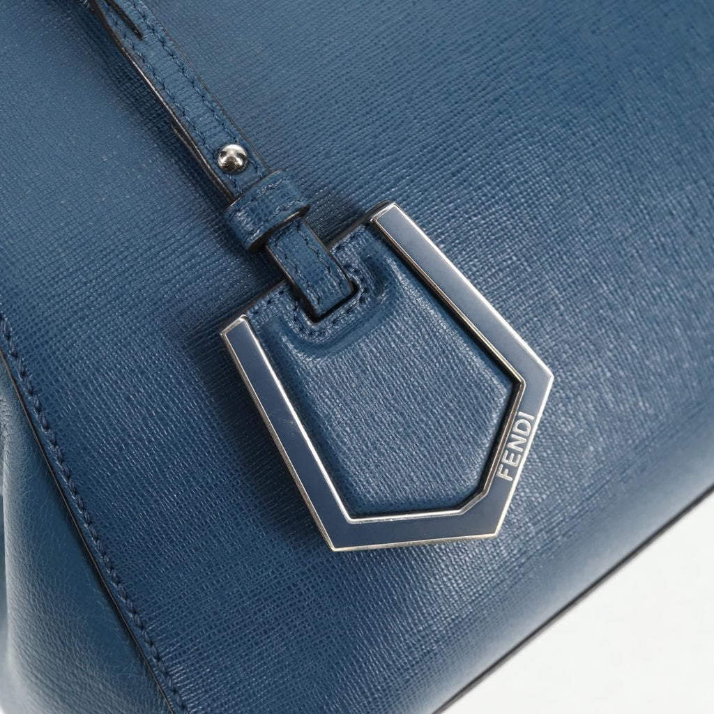 Fendi 2Jours Bag Leather Blue Leather Bag