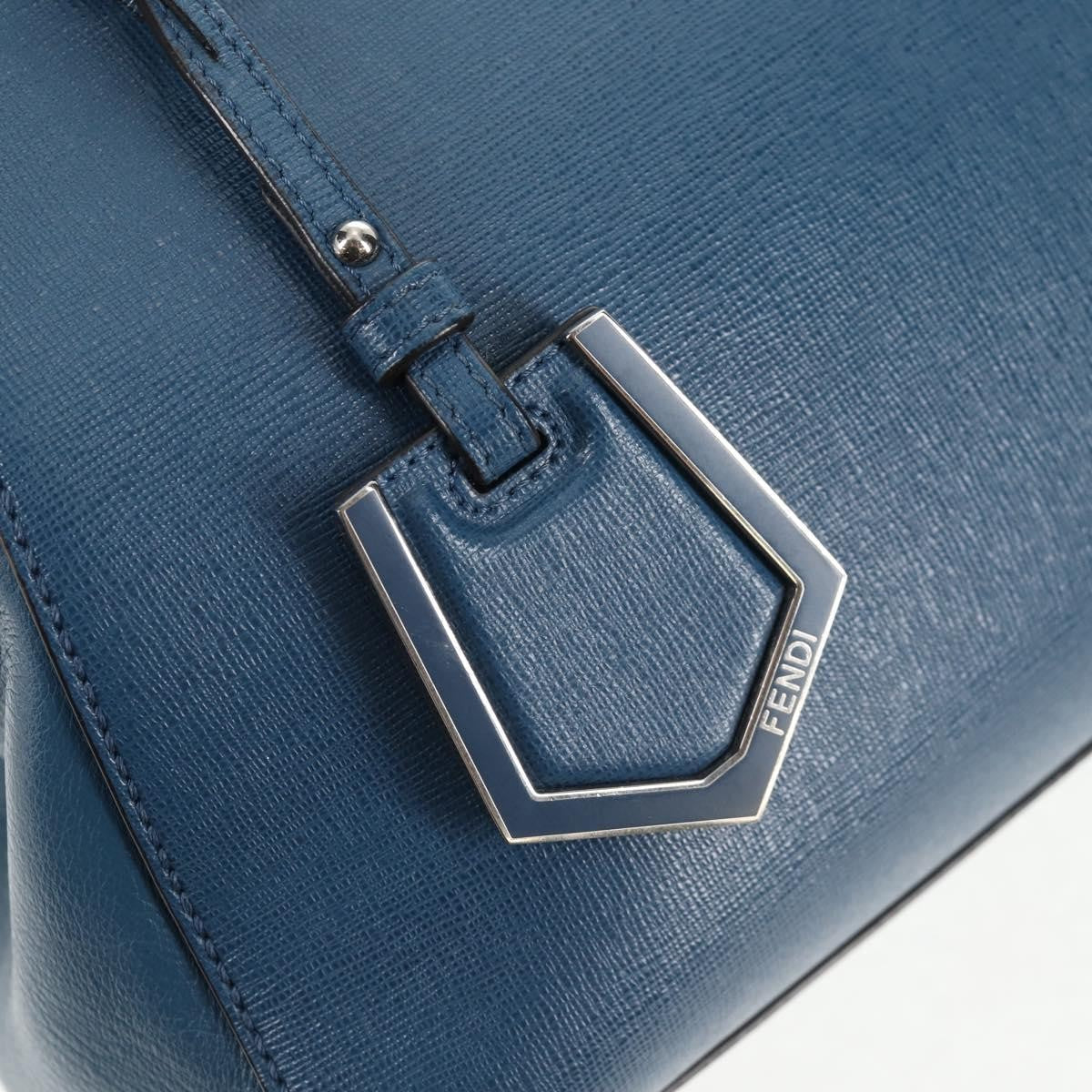Fendi 2Jours Bag Leather Blue Leather Bag