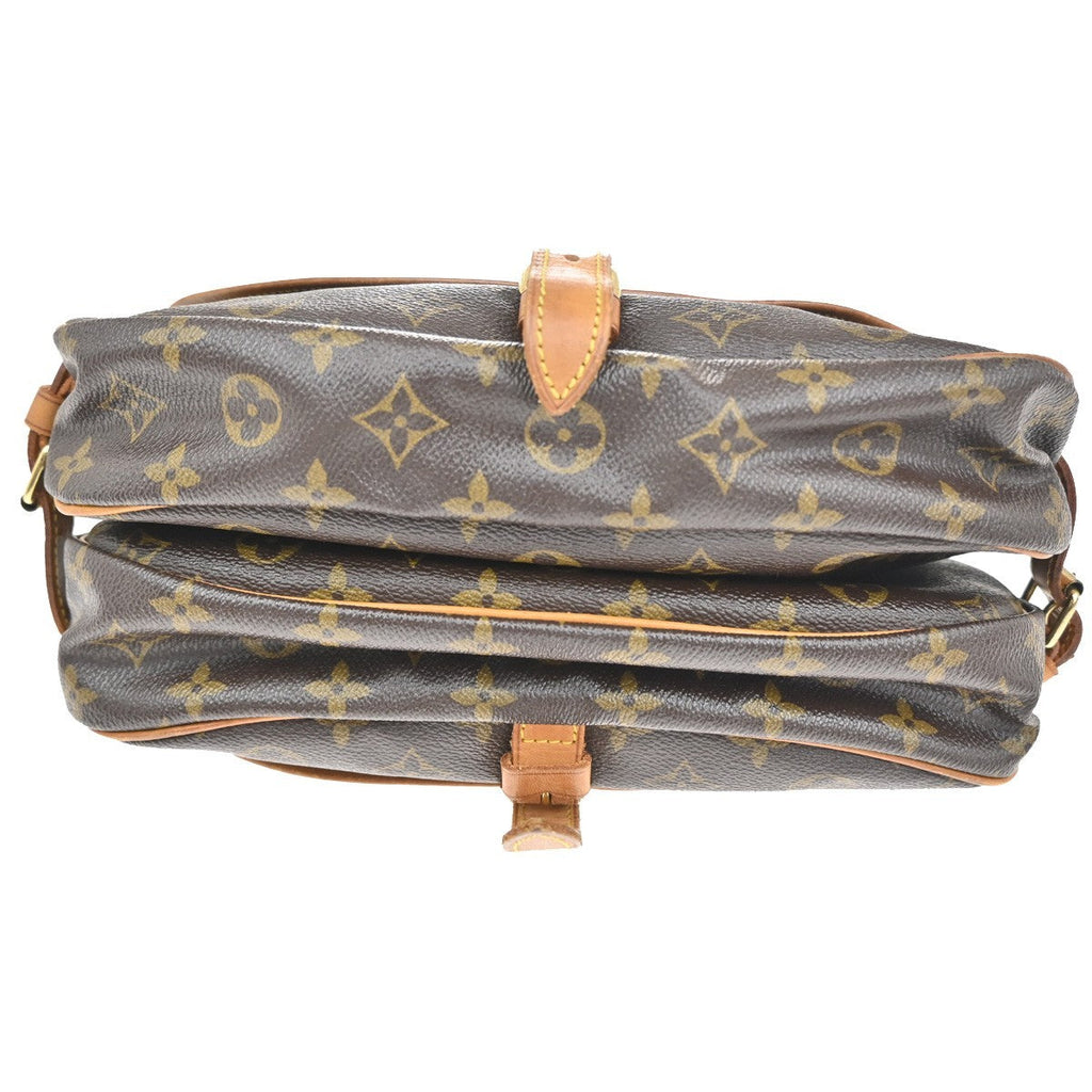 Louis Vuitton Saumur Handbag Monogram Canvas Brown Canvas Shoulder Bag