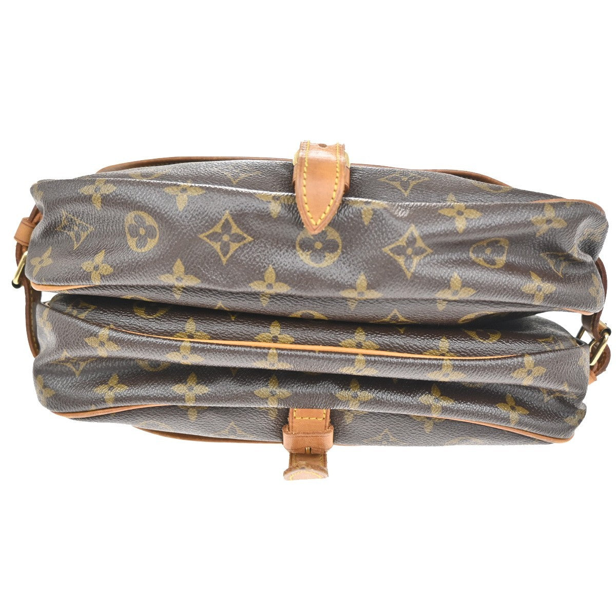 Louis Vuitton Saumur Handbag Monogram Canvas Brown Canvas Shoulder Bag