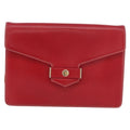 Christian Dior Vintage Cd Chain Flap Shoulder Bag Leather Red Leather Shoulder Bag Bag (Pre-Owned)