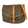 Louis Vuitton Saumur Handbag Monogram Canvas Brown Canvas Shoulder Bag
