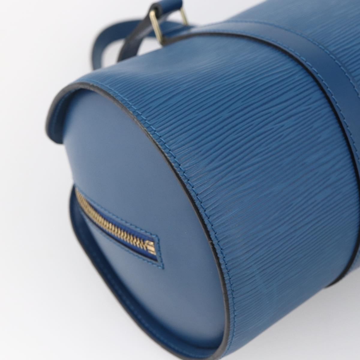 Louis Vuitton Soufflot Handbag Epi Leather Blue Leather Handbag