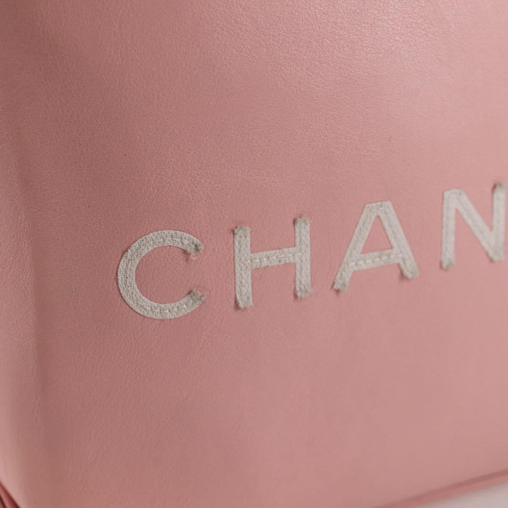 Chanel Essential Shopping Tote Leather Pink Leather Bag